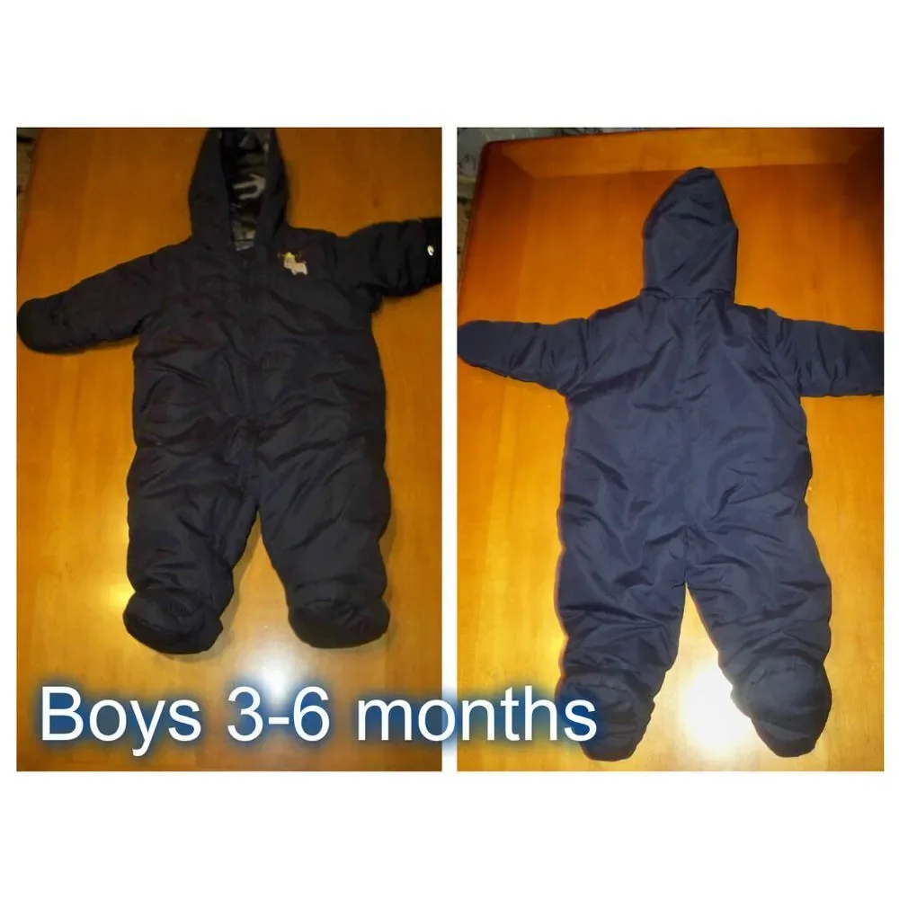 Childrens‎ Warm Carters Size 3-6 months Snowsuit  Blue